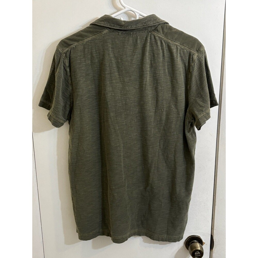 Men's Calvin Klein Jeans Open Collar Polo Medium Green - Picture 2 of 3